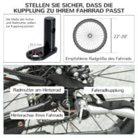 Weiss-schwarzer praktischer Hundeanhänger für das Fahrrad, 130x73x90cm, bietet eine sichere und komfortable Fahrt für Ihren Vierbeiner.