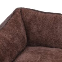Pflegeleichtes Hundebett in Braun, waschbar, 90x75x25cm Stoffbezug