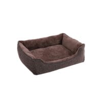 Pflegeleichtes Hundebett in Braun, waschbar, 90x75x25cm Stoffbezug