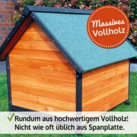 Hundehütte Balu XXL Wetterfest mit Dachluke