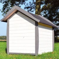 Wetterfeste und robuste Hundehütte Bella in Größe XL.