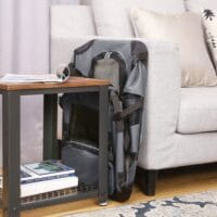 Faltbare leichte Hundetransportbox in Grau, 70x52x52cm Stoff