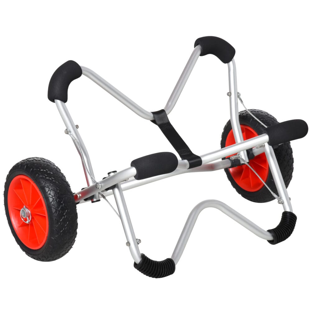 Faltbarer Kajakwagen aus Aluminium mit PU-Reifen, belastbar bis 75 kg