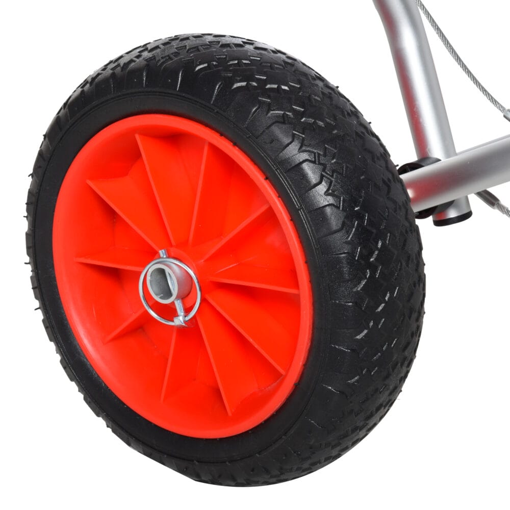 Faltbarer Kajakwagen aus Aluminium mit PU-Reifen, belastbar bis 75 kg