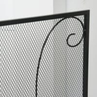 Kamingitter mit 3 Paneelen, klappbar, sicher und stabil in Schwarz.
