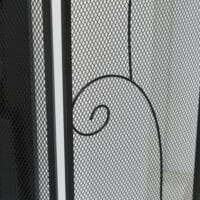 Kamingitter mit 3 Paneelen, klappbar, sicher und stabil in Schwarz.