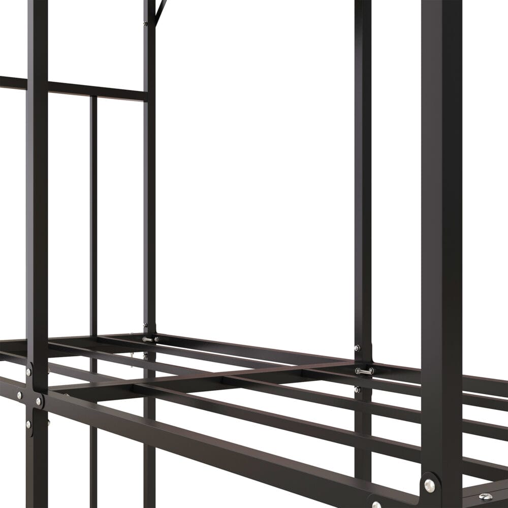 Kaminholzregal mit Abdeckung, 117 m³ Volumen, belastbar bis 100 kg, Farbe Schwarz.
