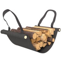 Kaminholzregal 120x36x99 cm mit wasserabweisender Tragetasche, Farbe Schwarz.