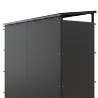 Kaminholzregal 185x62x184 cm, wasserdicht, bis 2000 kg Tragkraft, Schwarz.