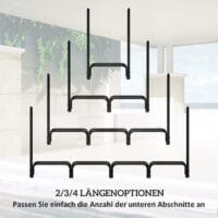 Kaminholzregal 240x36x99 cm, wasserabweisend, mit Tragetasche in Schwarz.