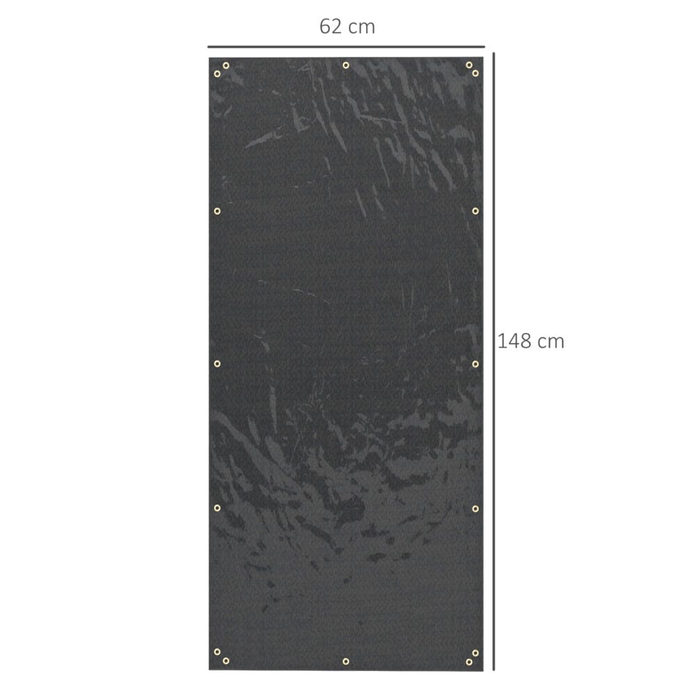 Kaminholzregal-Abdeckung 2er-Set 148x62 cm, wasserdicht, Farbe Schwarz.