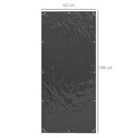 Kaminholzregal-Abdeckung 2er-Set 148x62 cm, wasserdicht, Farbe Schwarz.