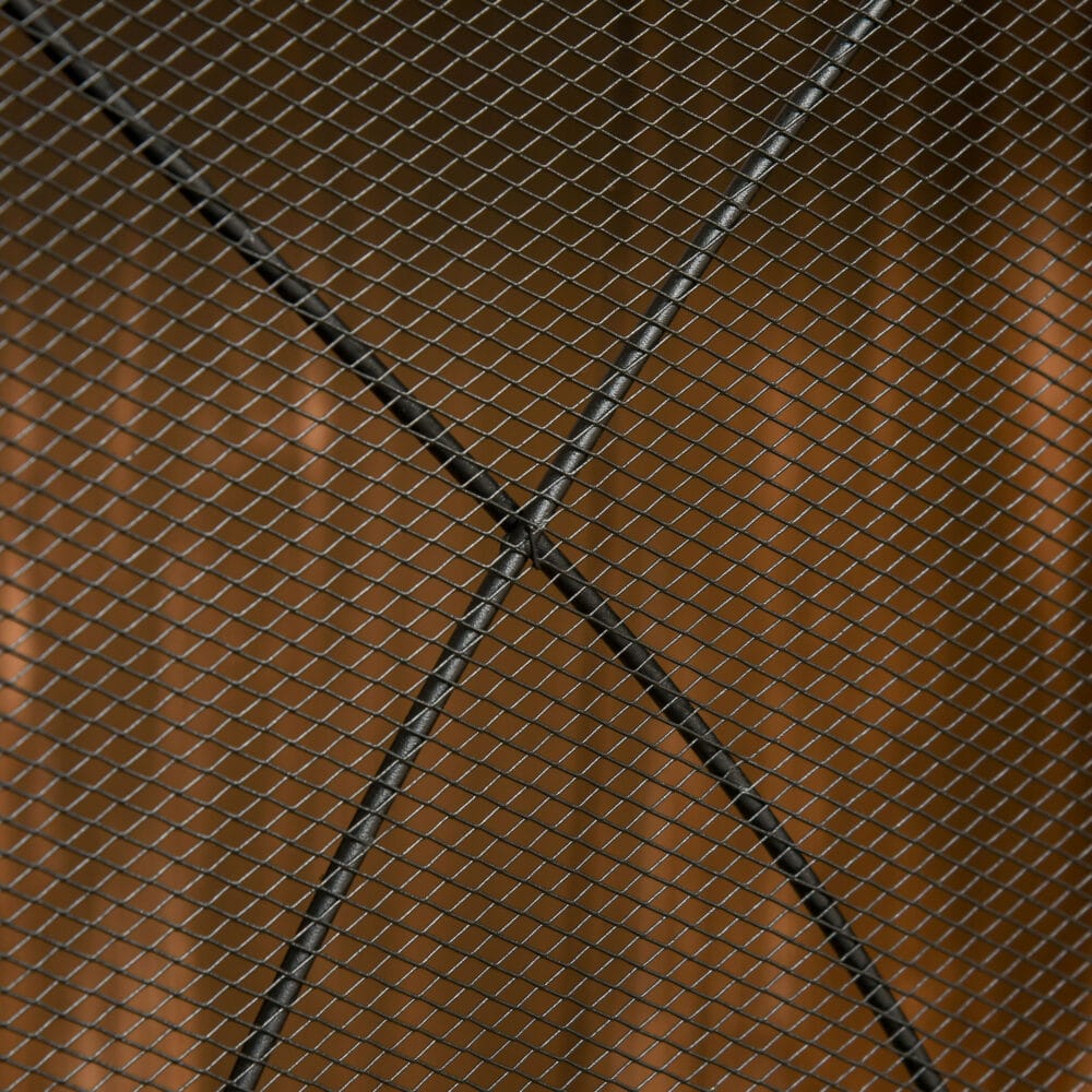Kaminschutzgitter 126x76 cm, klappbar mit 3 Paneelen in Schwarz.
