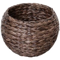 Dunkelbrauner Katzenkorb aus Rattan, gemütlich, stilvoll und robust, ein perfekter Schlafplatz für Katzen.