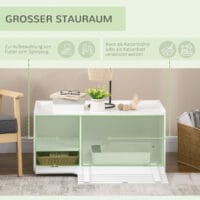 Weisser praktischer und stilvoller Katzenschrank mit Magnettür, verbirgt die Katzentoilette diskret.