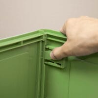 Graue Katzentoilette mit Schaufel, Masse 47.5x35.5x36.7cm, für einfache und hygienische Reinigung.