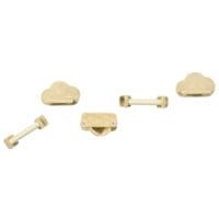 Beiges 5-teiliges Katzentreppen-Kletterwand-Set in Wolkenform mit Hängematte, ein dekoratives und funktionales Katzenmöbel.