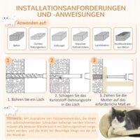 Beiges 5-teiliges Katzentreppen-Kletterwand-Set in Wolkenform mit Hängematte, ein dekoratives und funktionales Katzenmöbel.