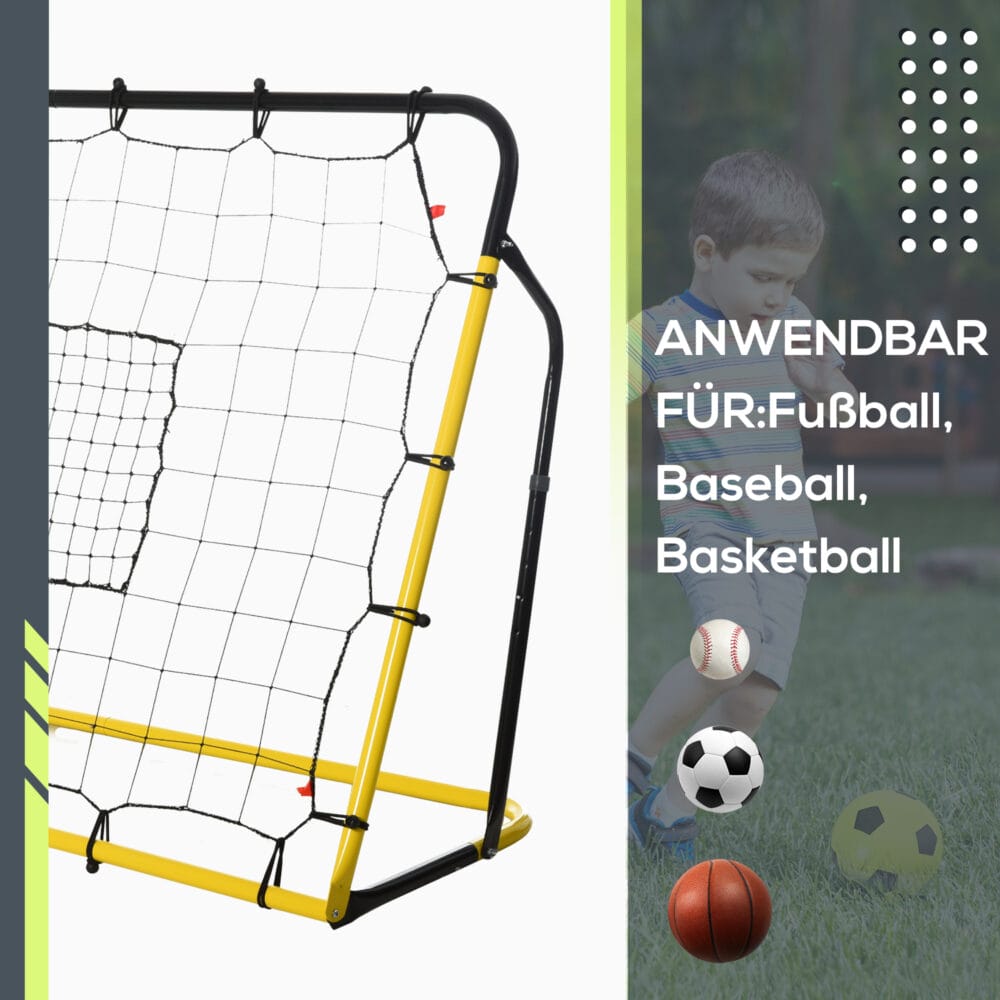Vielseitiger Kickback Fussball Rebounder und Tor, dient als effektive Rückprallwand für intensives Fussballtraining.