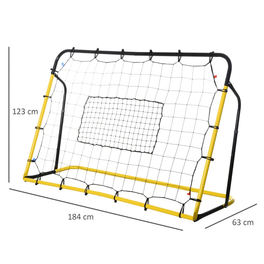 Vielseitiger Kickback Fussball Rebounder und Tor, dient als effektive Rückprallwand für intensives Fussballtraining.