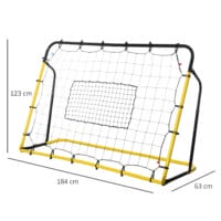 Vielseitiger Kickback Fussball Rebounder und Tor, dient als effektive Rückprallwand für intensives Fussballtraining.