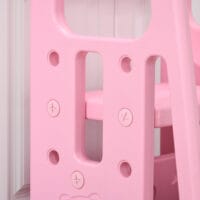 Rosa Kinderleiter Lernturm höhenverstellbar bis 65 kg, Montessori inspiriert für kleine Entdecker und ihre Sicherheit.