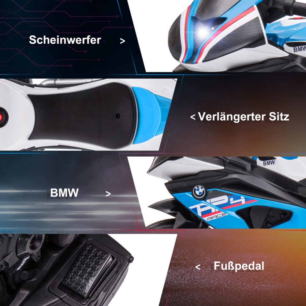 Rotes, sicheres Elektromotorrad für Kinder ab 18 Monaten, bietet Fahrspass unter sicheren Bedingungen.
