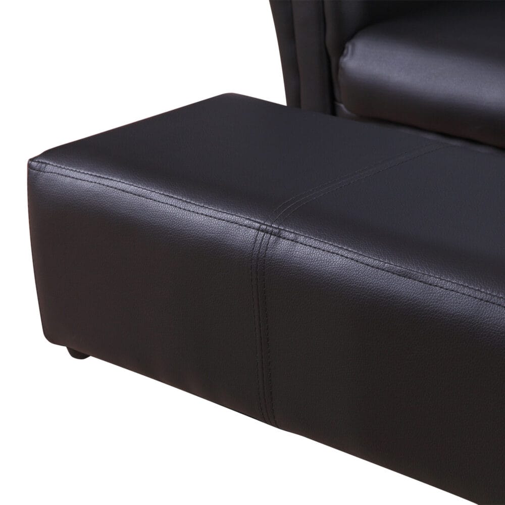 Schwarzes Kindersessel und Hocker Set, Grösse 83x42x41cm, bietet den Kleinsten einen gemütlichen und sicheren Platz zum Entspannen.