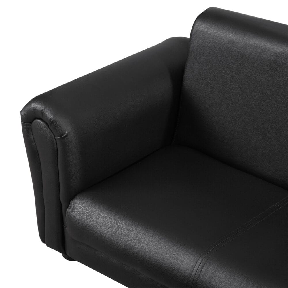 Schwarzes Kindersessel und Hocker Set, Grösse 83x42x41cm, bietet den Kleinsten einen gemütlichen und sicheren Platz zum Entspannen.