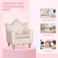 Ein hellrosa Kindersofa, das als Spielsofa für Kinder von 3 bis 7 Jahren geeignet ist.