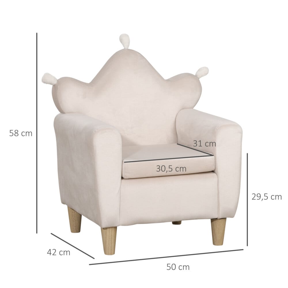 Ein hellrosa Kindersofa, das als Spielsofa für Kinder von 3 bis 7 Jahren geeignet ist.