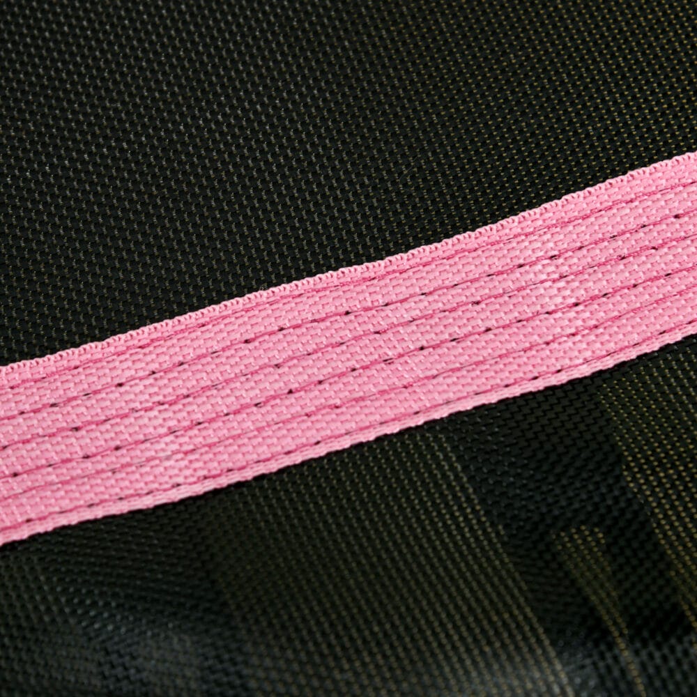Rosa Kindertrampolin mit 163,5 cm Durchmesser, Sicherheitsnetz und Belastbarkeit bis 50 kg