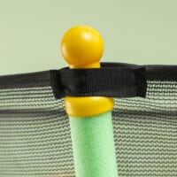 Grünes Kindertrampolin mit 163,5 cm Durchmesser, Sicherheitsnetz, empfohlen für Kinder von 3-10 Jahren