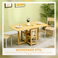 Klapptisch aus Bambus mit Ablagefächern Naturholz – Produktfoto zeigt modernes Design, hochwertige Materialien und funktionale Eigenschaften ideal für Wohn- oder Arbeitsbereiche. Perfekt als Einrichtungsinspiration oder zur Produktpräsentation in einem Onlineshop.