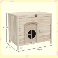 Faltbares Kleintierhaus für Katzen & Hunde bis 13,5 kg aus Naturholz.