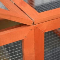 Kleintierstall mit Freilaufgehege aus Tannenholz, 180x90x48cm.