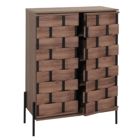 Moderne Kommode Sideboard mit 3D-Flecht-Design, Push-to-open-Funktion, Maße 109x75x40 cm, elegantes Möbelstück für Wohnzimmer oder Flur.