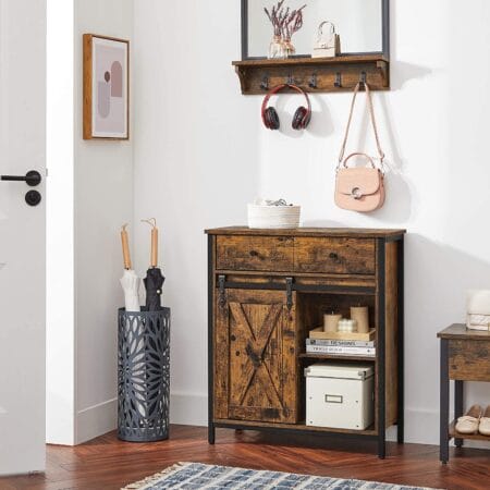 Kommode Sideboard Anrichte Industrie Holz Braun Schwarz