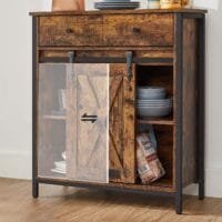 Kommode Sideboard Anrichte Industrie Holz Braun Schwarz