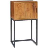 Konsolentisch Beistelltisch Sideboard Industriedesign 40x30x76cm Natur - Industrial-Design Tisch mit natürlichem Holz.