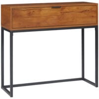 Konsolentisch Beistelltisch Sideboard Industriedesign 80x30x76cm Braun - Rustikaler Konsolentisch mit industriellem Flair.