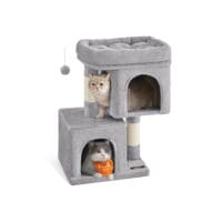 Katzenbaum Katzenwohnung für kleine Katzen, 67cm, Plüsch Hellgrau