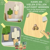 Weiss-grünes 2er-Set Kratzmatten im Kakteen-Design aus Juteseil, ideal zum Schutz von Möbeln und zur Krallenpflege.