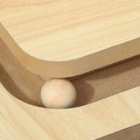 Eichenfarbener 3-in-1 Sisal-Kratzstamm mit Spielball, 87cm hoch, kombiniert Kratzfläche und Spielspass.
