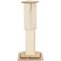 Eichenfarbener 3-in-1 Sisal-Kratzstamm mit Spielball, 87cm hoch, kombiniert Kratzfläche und Spielspass.