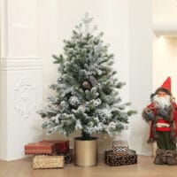 Künstlicher Weihnachtsbaum Christbaum 100cm 130 Spitzen Kunstschnee Grün