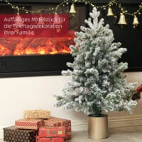 Künstlicher Weihnachtsbaum Christbaum 100cm 130 Spitzen Kunstschnee Grün