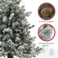 Künstlicher Weihnachtsbaum Christbaum 100cm 130 Spitzen Kunstschnee Grün