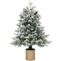 Künstlicher Weihnachtsbaum Christbaum 100cm 130 Spitzen Kunstschnee Grün