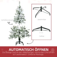 Künstlicher Weihnachtsbaum Christbaum 120cm 200 Spitzen Kunstkiefer Kunstschnee